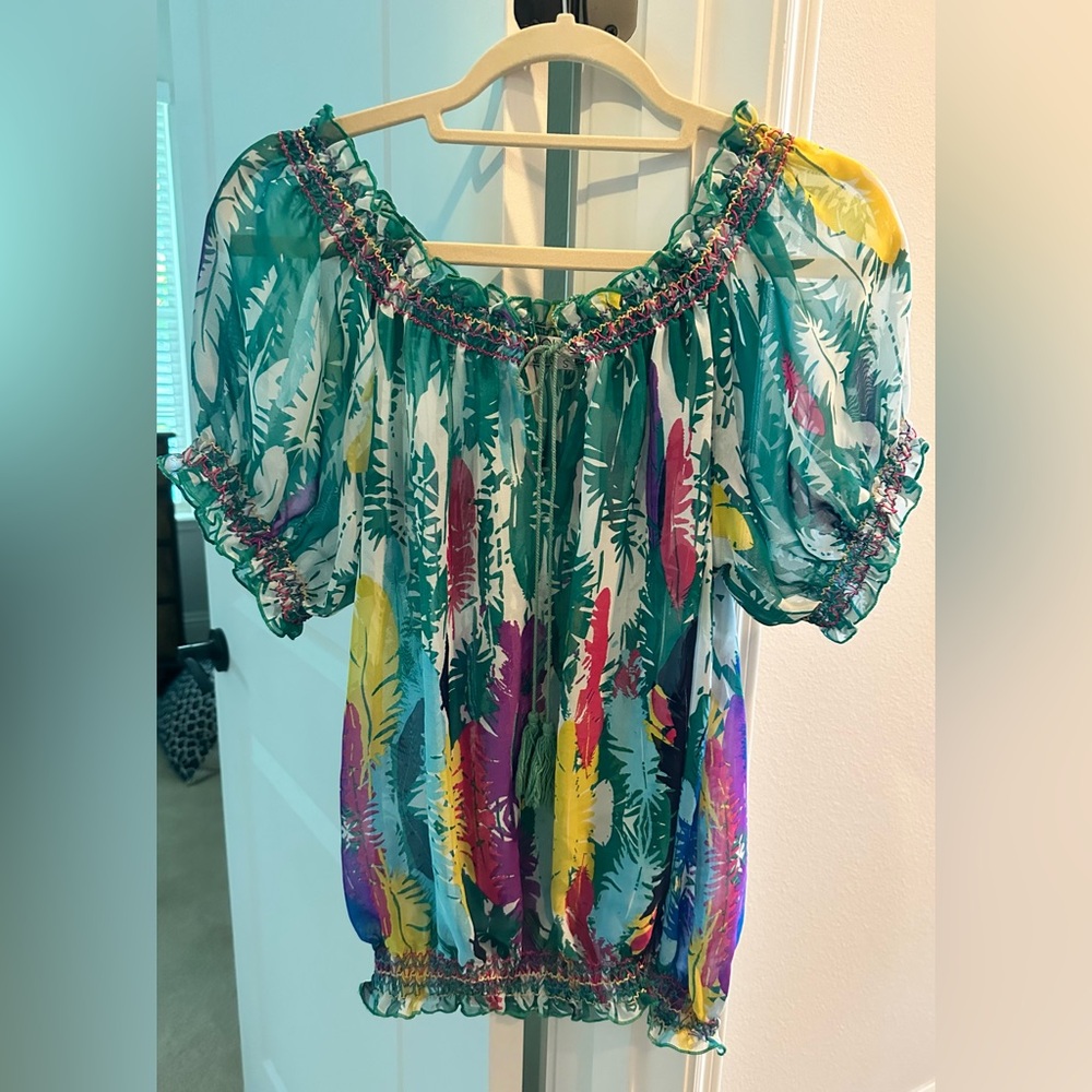 JOY JOY ladies sheer blouse